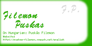 filemon puskas business card