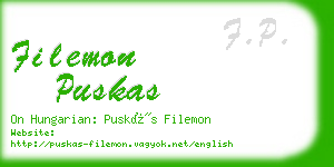 filemon puskas business card